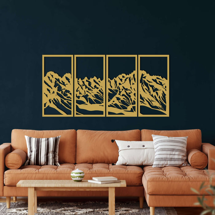 Mountain Range Metal Wall Art - Decor available at Dekadron for $139.90
