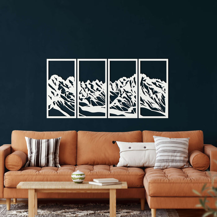 Mountain Range Metal Wall Art - Decor available at Dekadron for $139.90