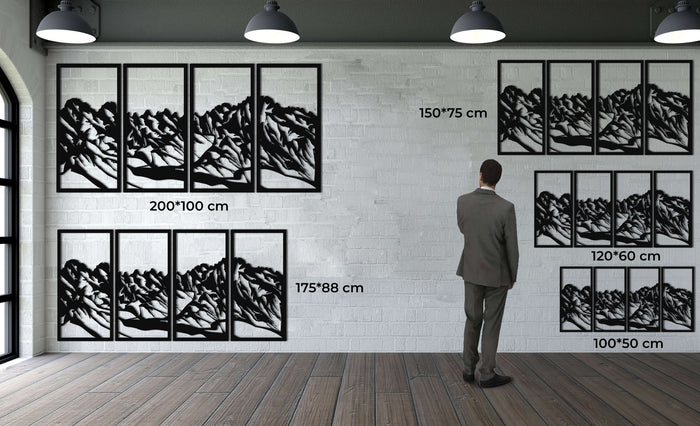 Mountain Range Metal Wall Art - Decor available at Dekadron for $129.90