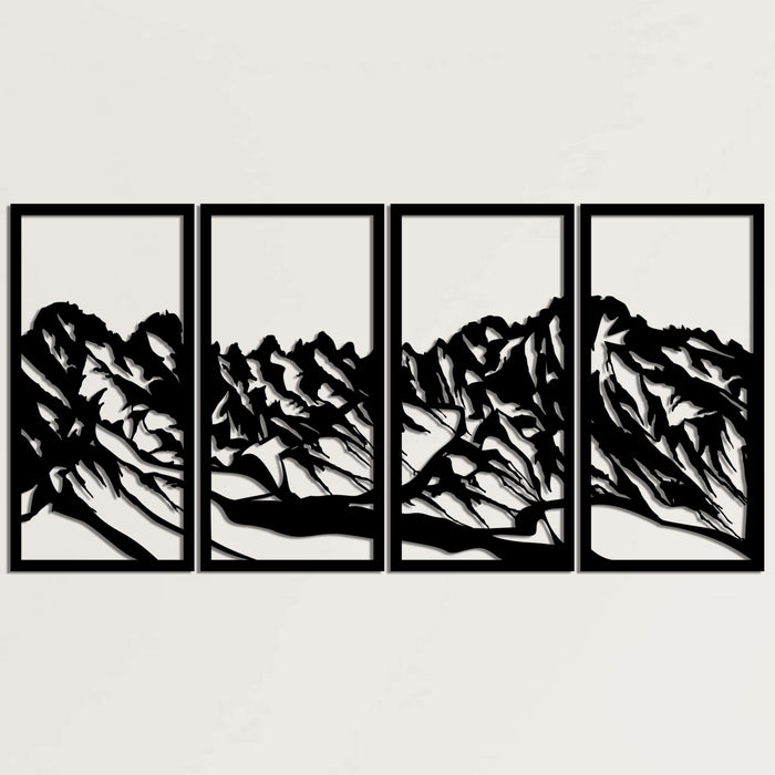 Mountain Range Metal Wall Art - Decor available at Dekadron for $129.90