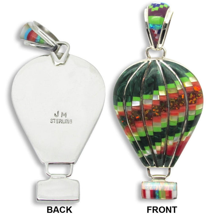Native American Navajo Multi Stone Inlay Pendant,