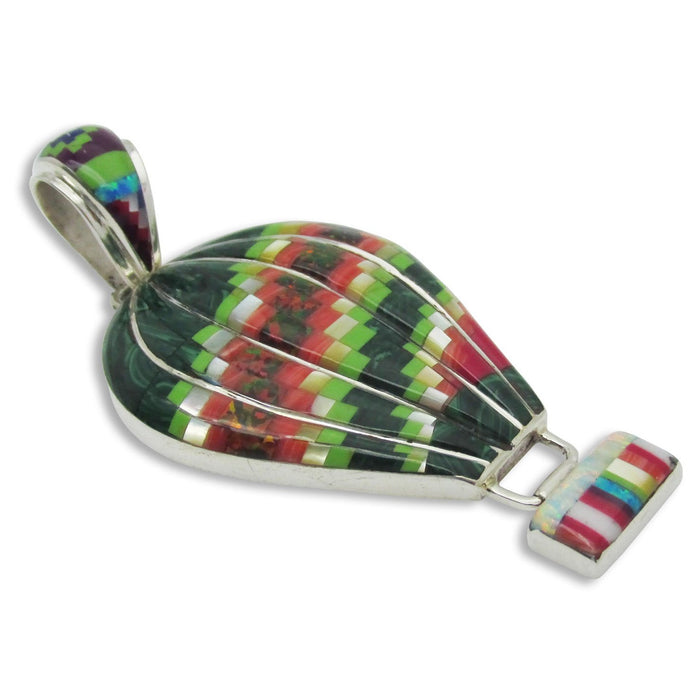Native American Navajo Multi Stone Inlay Pendant,
