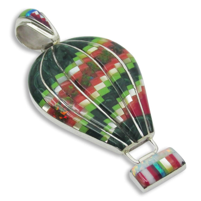 Native American Navajo Multi Stone Inlay Pendant,