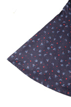 Matilda Navy Blue Heart & Swallow Wrap Dress