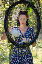 Matilda Navy Blue Wonderland Wrap Dress