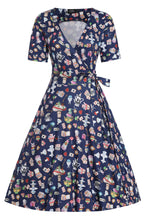 Matilda Navy Blue Wonderland Wrap Dress