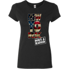 New York Born & Raised Limited Edition Print T-Shirt & Apparel Ladies Fitted T Black