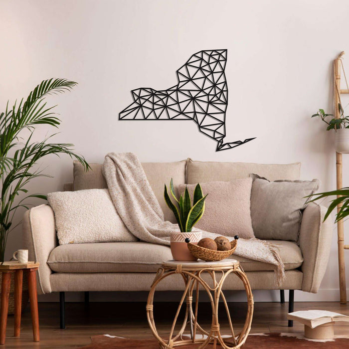 New York Map Metal Wall Art - Decor available at Dekadron for $62.90