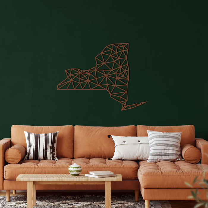 New York Map Metal Wall Art - Decor available at Dekadron for $67.90