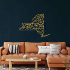 New York Map Metal Wall Art - Decor available at Dekadron for $67.90