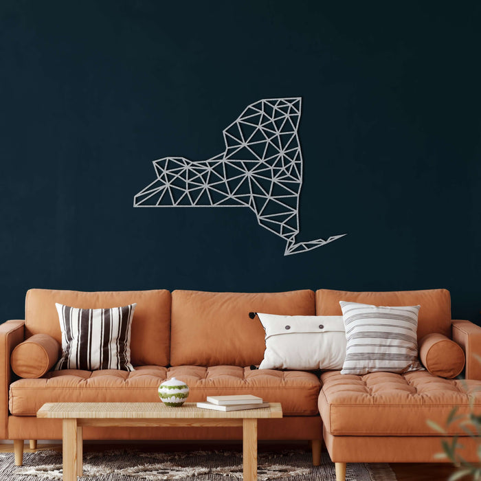 New York Map Metal Wall Art - Decor available at Dekadron for $67.90