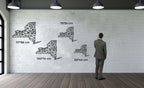 New York Map Metal Wall Art - Decor available at Dekadron for $62.90