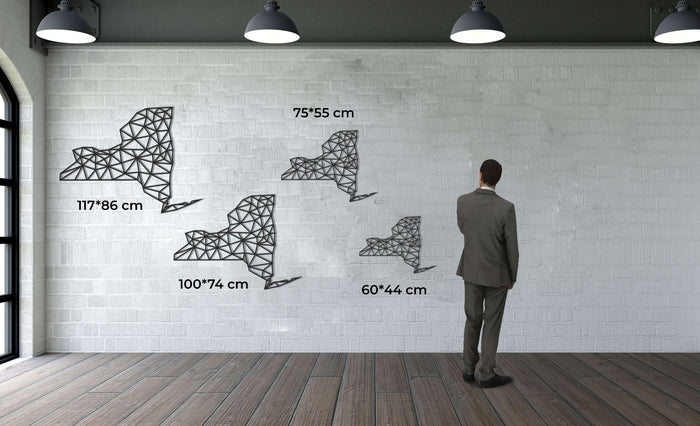 New York Map Metal Wall Art - Decor available at Dekadron for $62.90