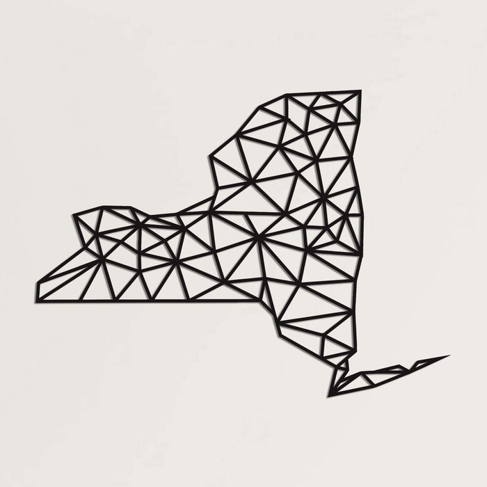 New York Map Metal Wall Art - Decor available at Dekadron for $62.90