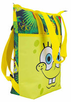 Bioworld Nickelodeon Spongebob Pineapple Insulated Convertible Backpack Tote in yellow multi — side view