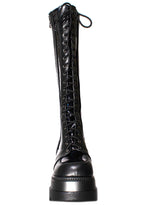 LASR Nightshade Hi Hologram Black Platform Boots — product view
