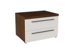 Nightstand Belfast 2 Drawers Walnut (Limited 3 Months Warranty)