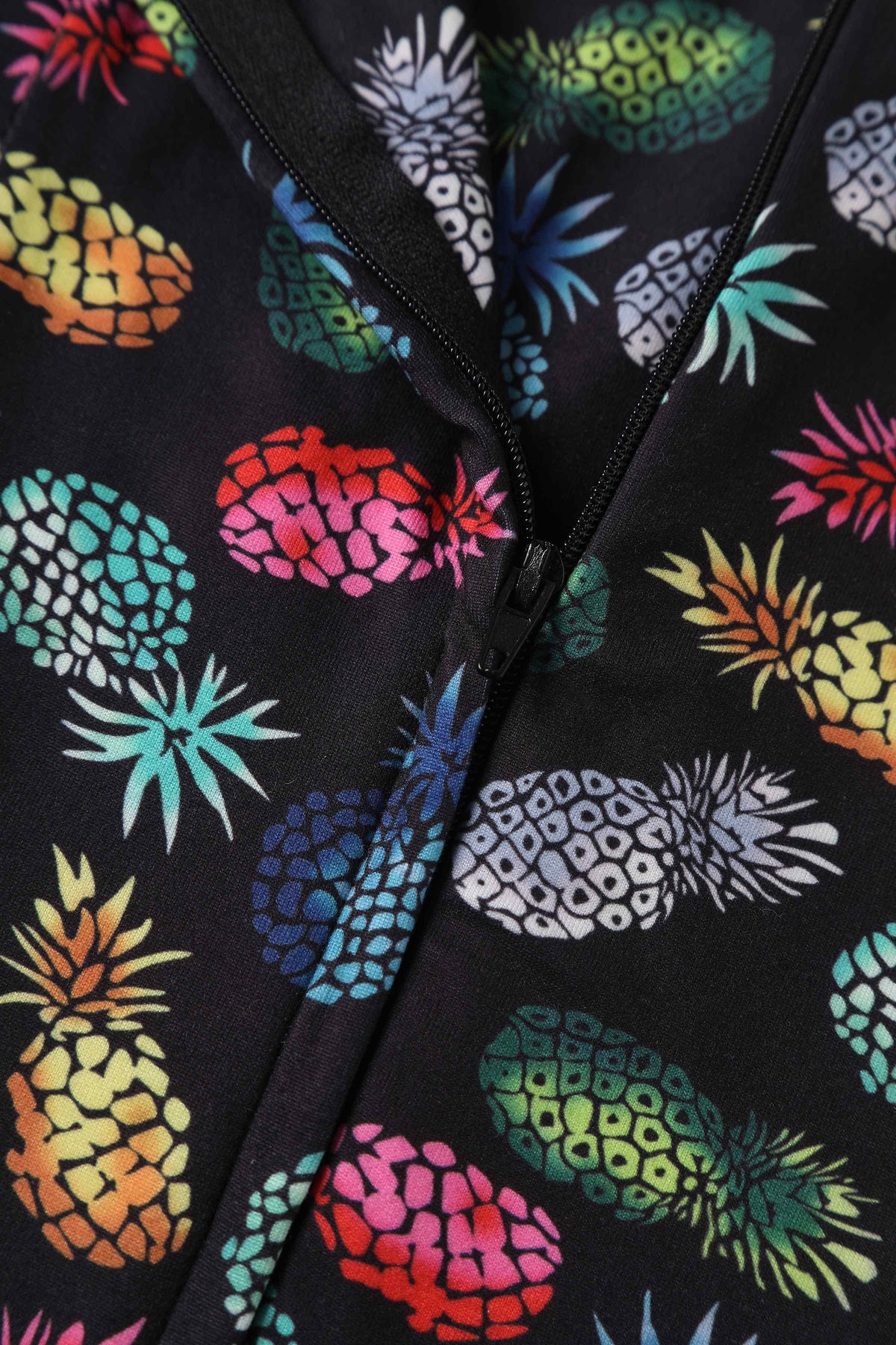 Lilian Off Shoulder Black Pineapple Top