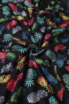 Lilian Off Shoulder Black Pineapple Top