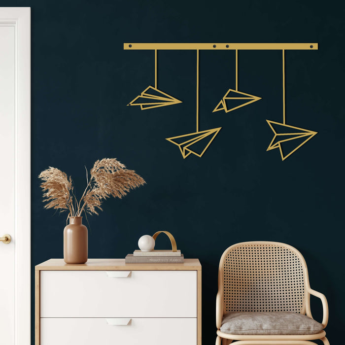 Paper Plane Metal Wall Art - Decor available at Dekadron for $84.90