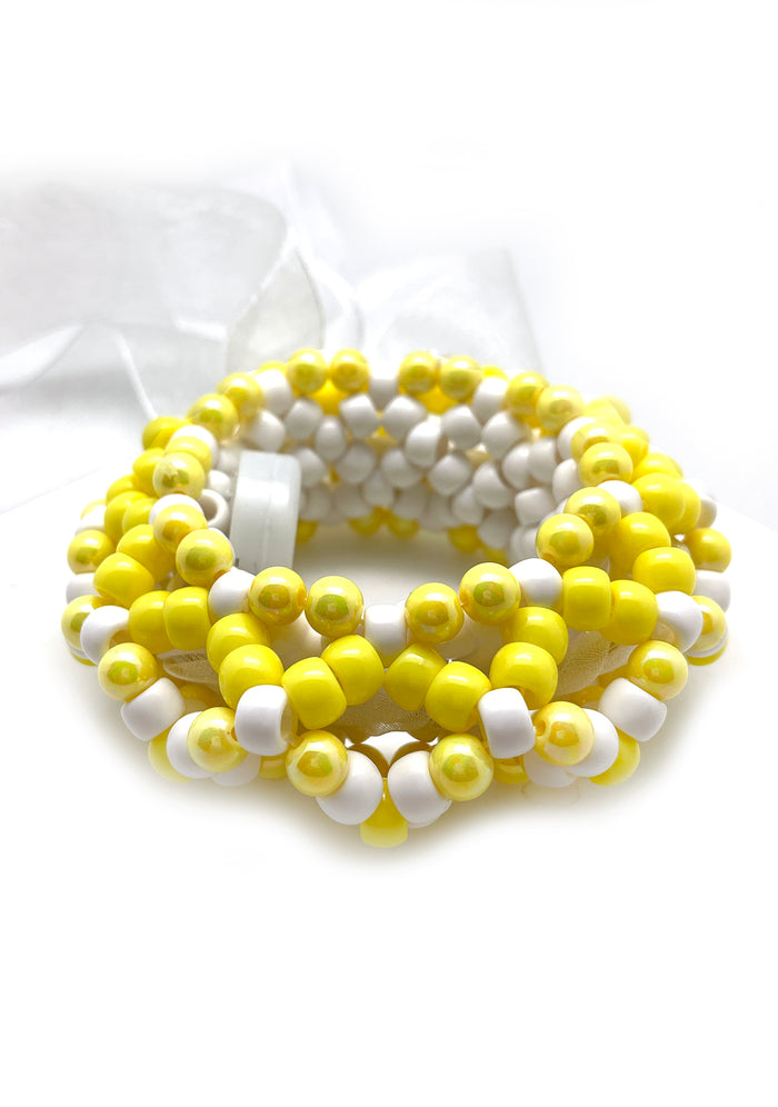 LASR Pearlescent Sunbeam Light Up Ribbon Rave Kandi Bracelet — product view