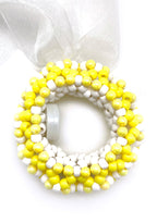 LASR Pearlescent Sunbeam Light Up Ribbon Rave Kandi Bracelet — detail view