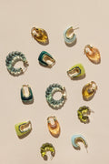 Pendientes Glossy Shell Aqua · Wisteria ·
