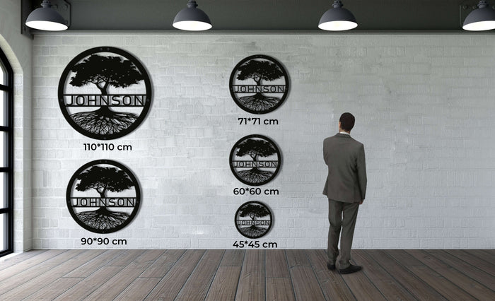 Personalized Family Tree Metal Wall Art - Decor available at Dekadron for $69.90