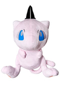 Pokemon Mew Plush Backpack in pink with 3D shaped Mew plush on soft velboa fabric — front view