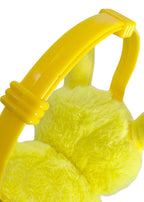 Pokemon Pikachu 3D Plush Earmuff in yellow with 3D Pikachu ear cups and soft fleece lining — back view