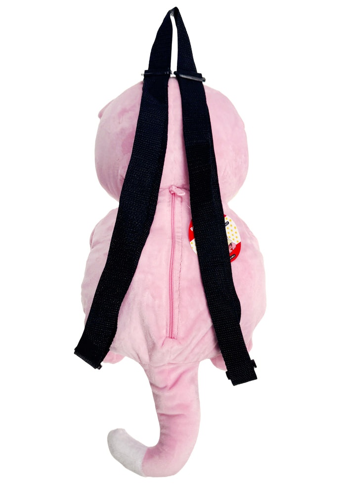 Pokemon Slowpoke Plush Backpack in pink with 3D shaped Slowpoke plush and adjustable straps — lifestyle view