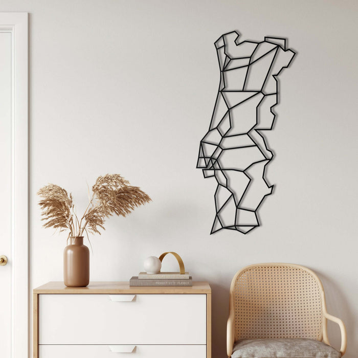 Portugal Map Metal Wall Art - Decor available at Dekadron for $49.90