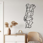 Portugal Map Metal Wall Art - Decor available at Dekadron for $49.90