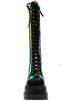 LASR Radioactive Hi Black Platform Boots — product view