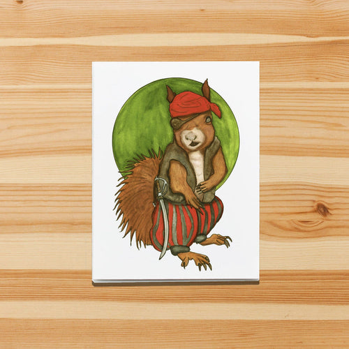 PinkPolish Design Note Cards "Rapscallion" Handmade Notecard