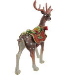 Reindeer Jeweled Trinket Box with Austrian Crystals, Large