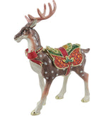 Reindeer Jeweled Trinket Box with Austrian Crystals, Large