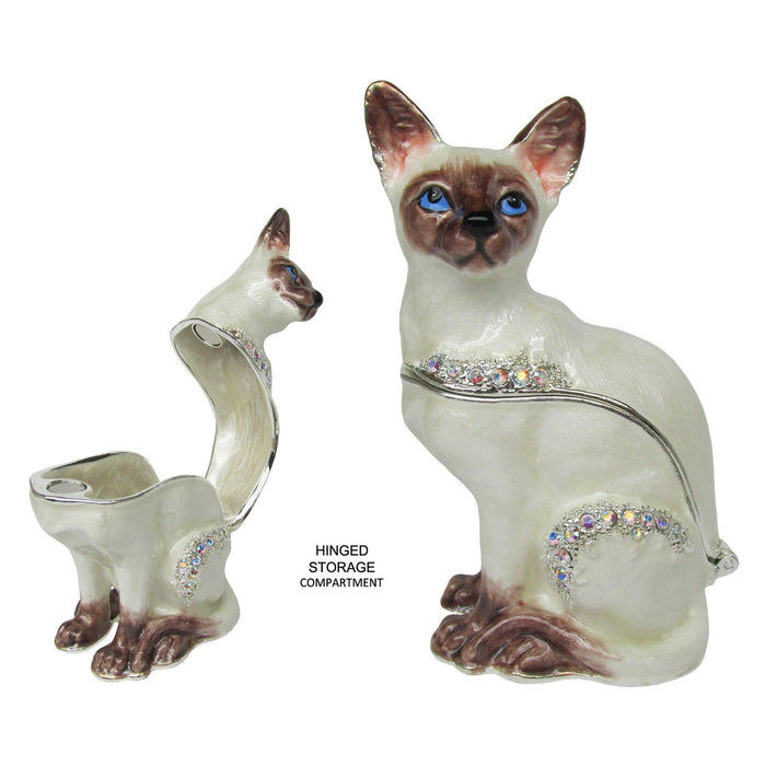 RUCINNI Siamese Cat Jeweled Trinket Box