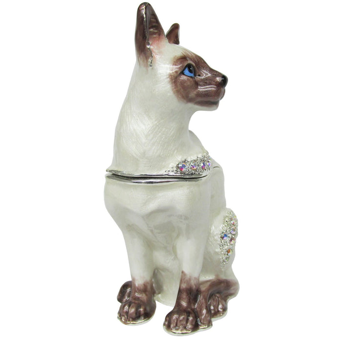 RUCINNI Siamese Cat Jeweled Trinket Box