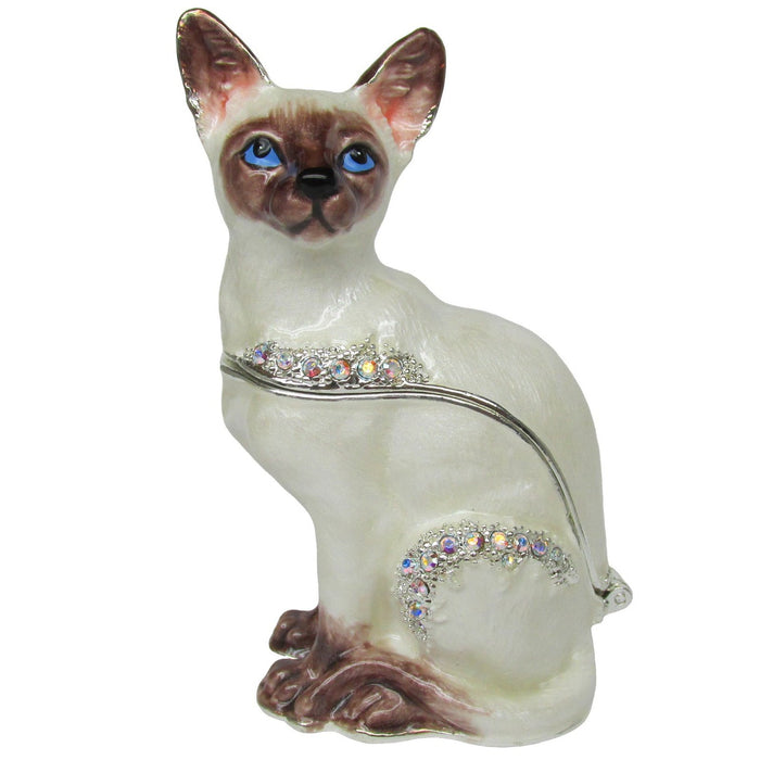 RUCINNI Siamese Cat Jeweled Trinket Box