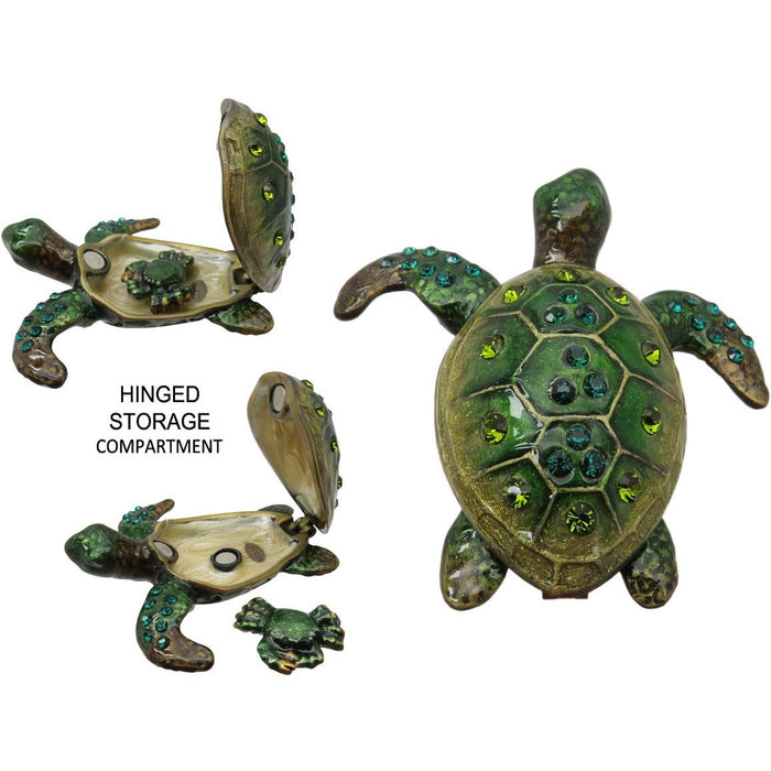 RUCINNI Turtle Crab Jeweled Trinket Box
