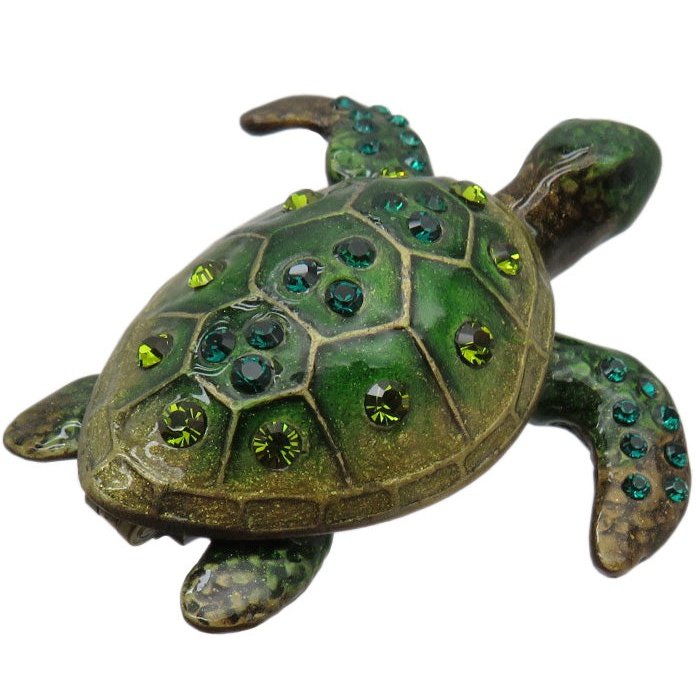 RUCINNI Turtle Crab Jeweled Trinket Box