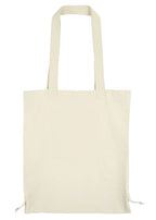 Sanrio Cinnamoroll Convertible Canvas Tote in multicolor with Cinnamoroll character print and convertible tote design — compact mode view