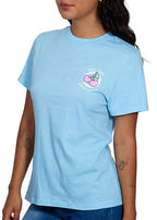 tokidoki x Sanrio Hello Kitty Cinnamoroll Mon Cheri Tee in blue with Mon Cheri Cinnamoroll graphic on cotton kawaii rave tee — side view
