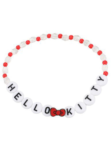 Bioworld Sanrio Hello Kitty and Friends 5pc Kandi Bracelet Set in multi — character detail view