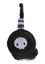 Bioworld Sanrio Kuromi Foldable Cosplay Earmuff in black purple — side view