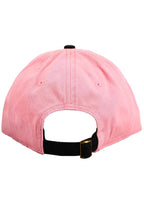 Bioworld Sanrio Kuromi Two Tone Raglan Hat in pink black — back view