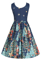 Amanda Santa Is Back In Town Dress In Dark Blue