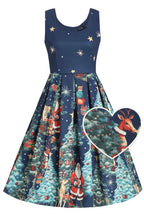 Amanda Santa Is Back In Town Dress In Dark Blue
