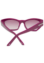 Dime Optics Sawtelle Polarized Sunglasses in glossy berry garnet gradient — back view